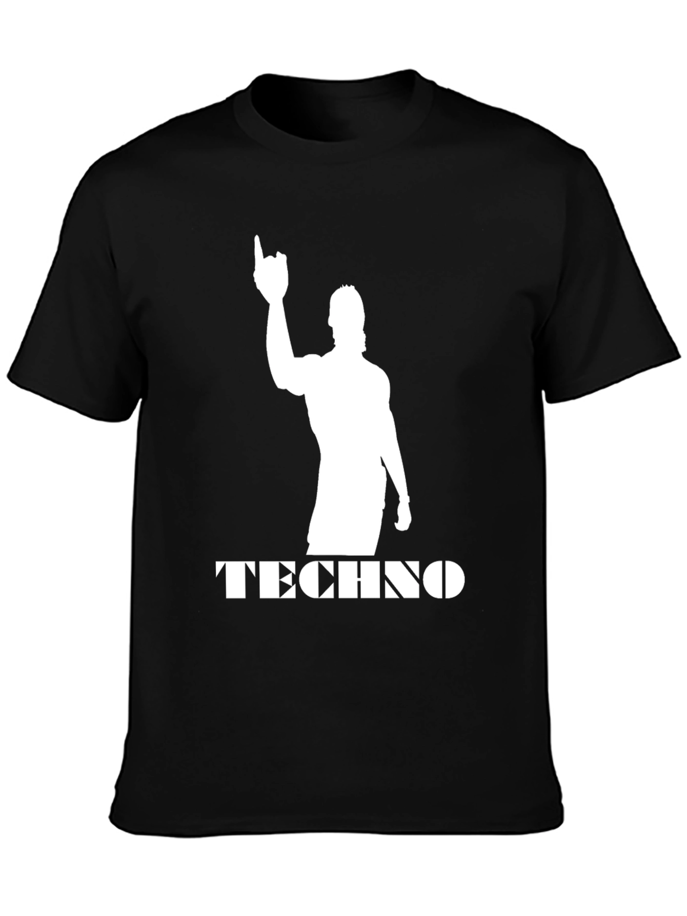 Techno Silhouette Black T-Shirt - Music Fan Apparel