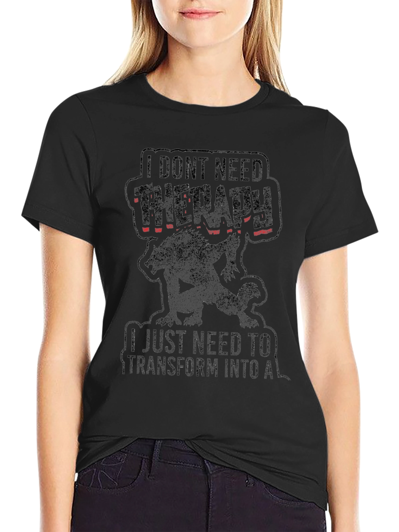 Therapy Humor Werewolf Graphic Tee