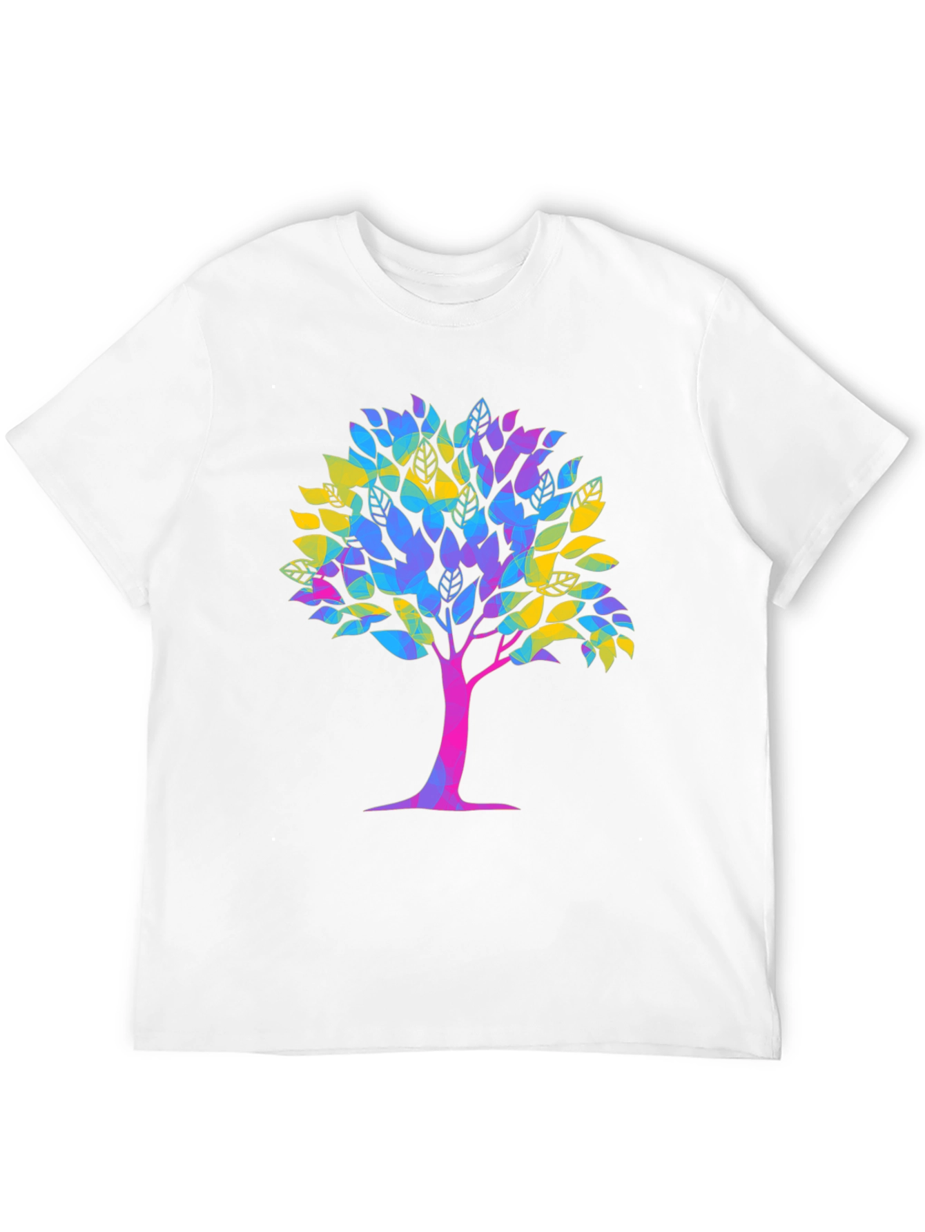 Vibrant Tree Graphic Tee - Unisex Black T-Shirt