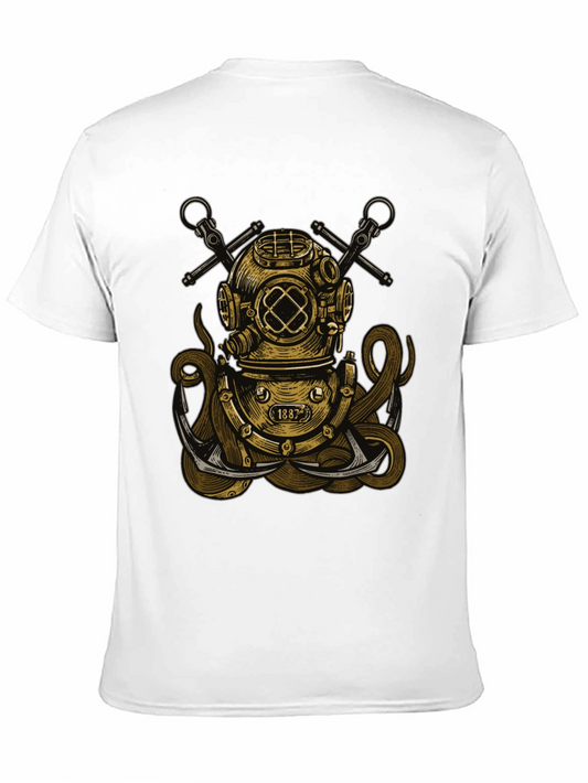 Vintage Diver Helmet Octopus T-Shirt