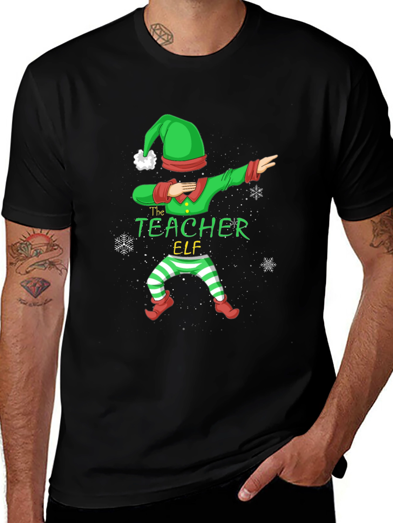 The Teacher Elf Dabbing T-Shirt