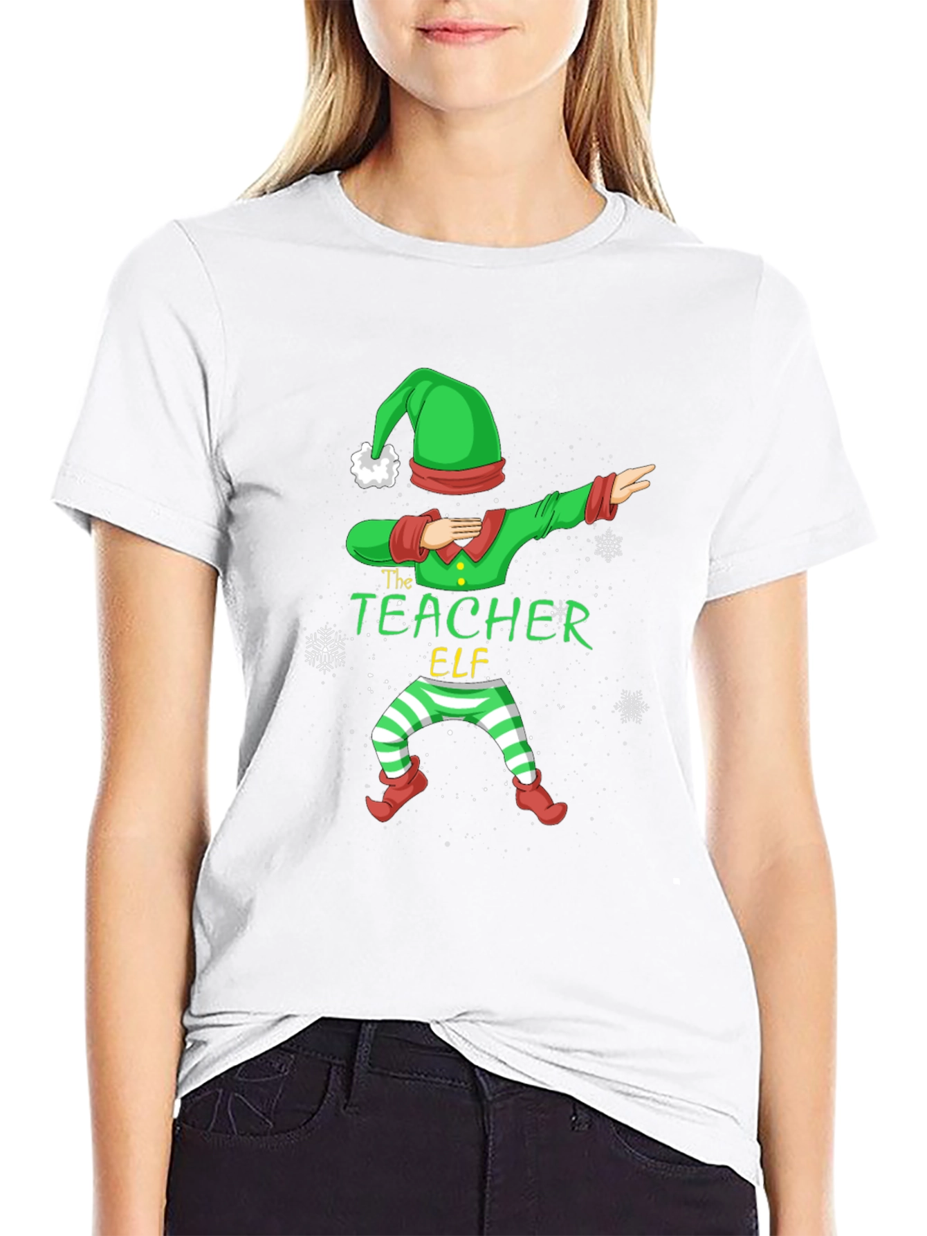 The Teacher Elf Dabbing T-Shirt