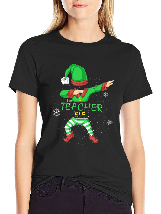 The Teacher Elf Dabbing T-Shirt