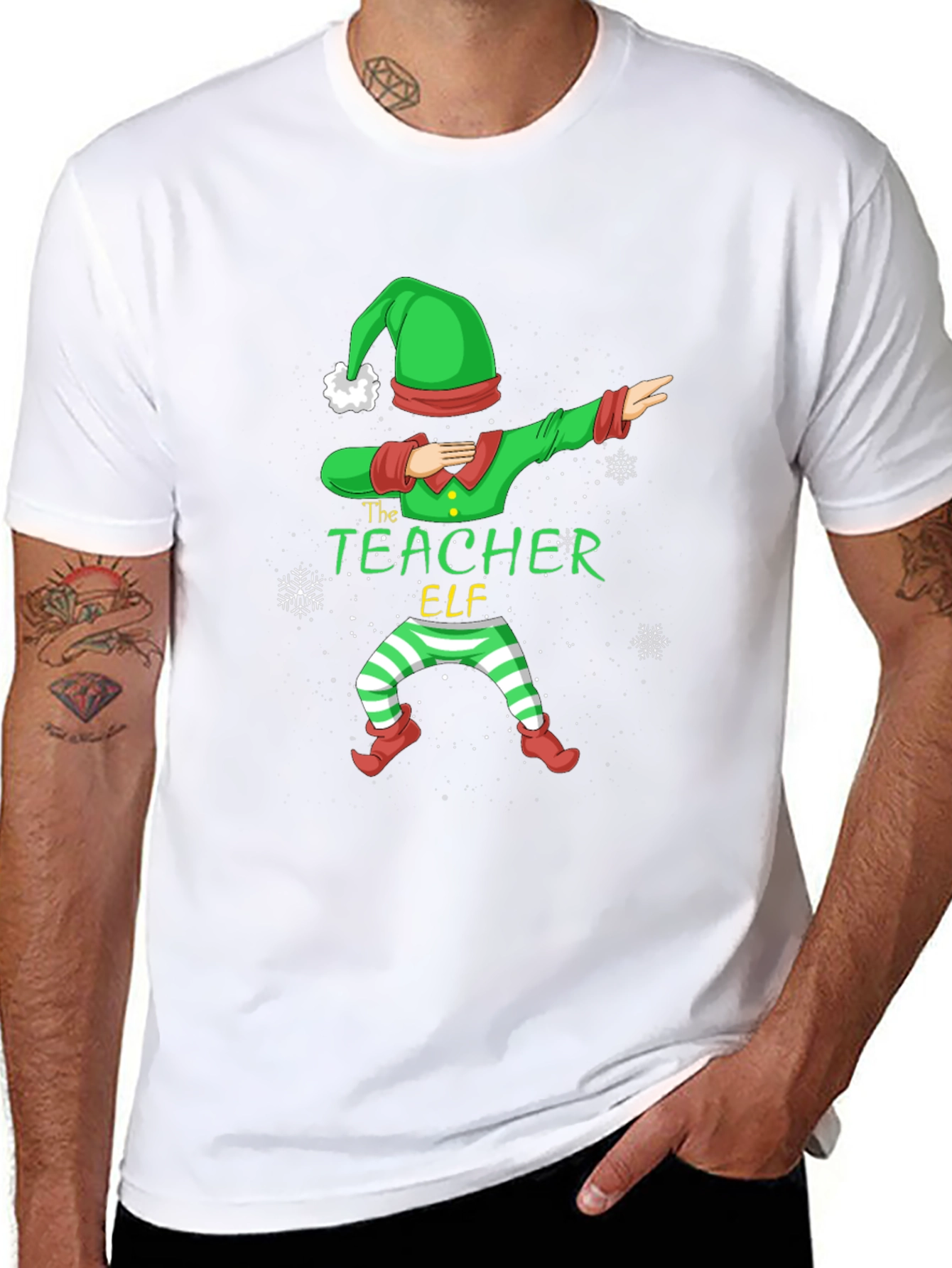 The Teacher Elf Dabbing T-Shirt