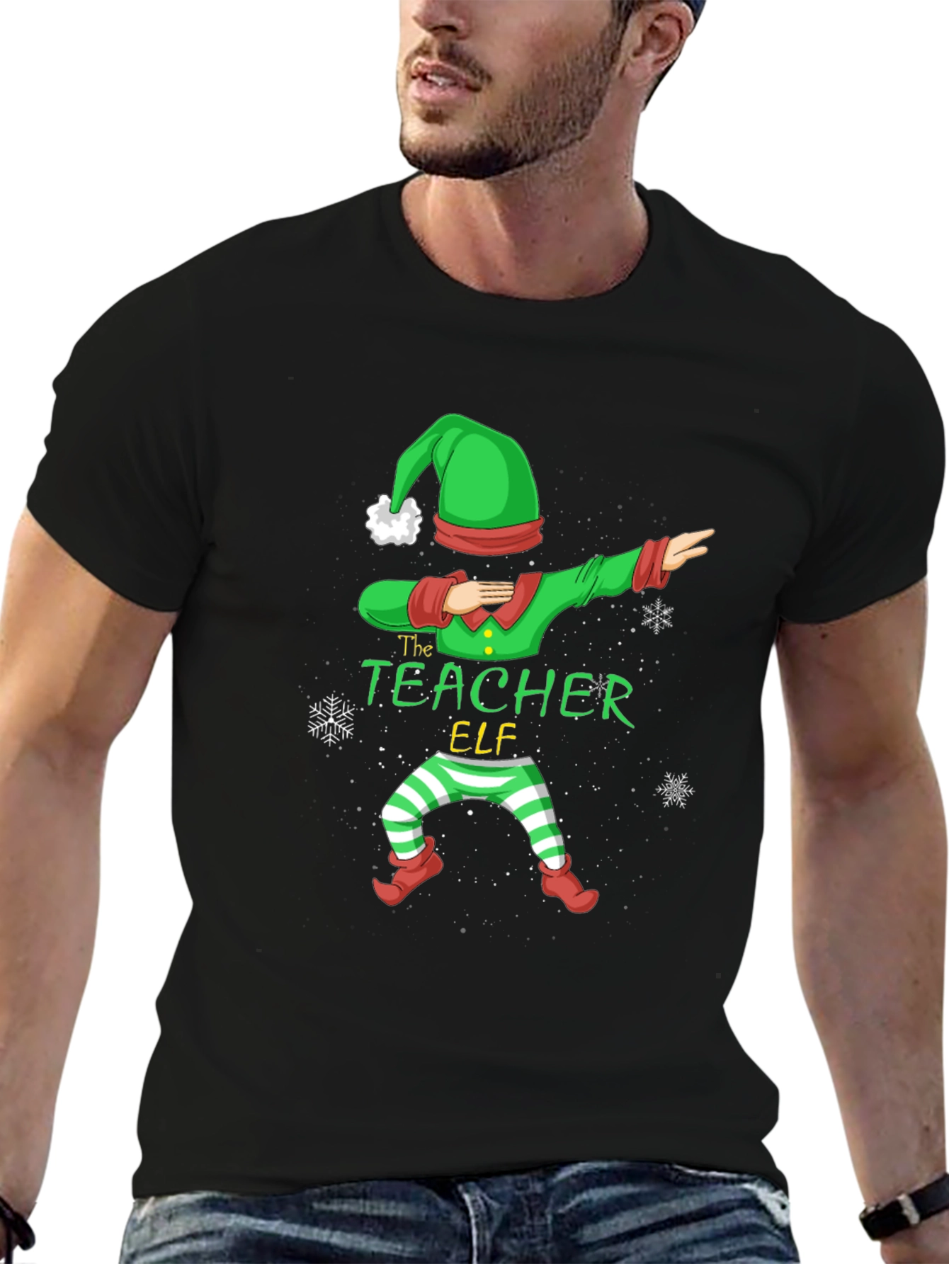 The Teacher Elf Dabbing T-Shirt