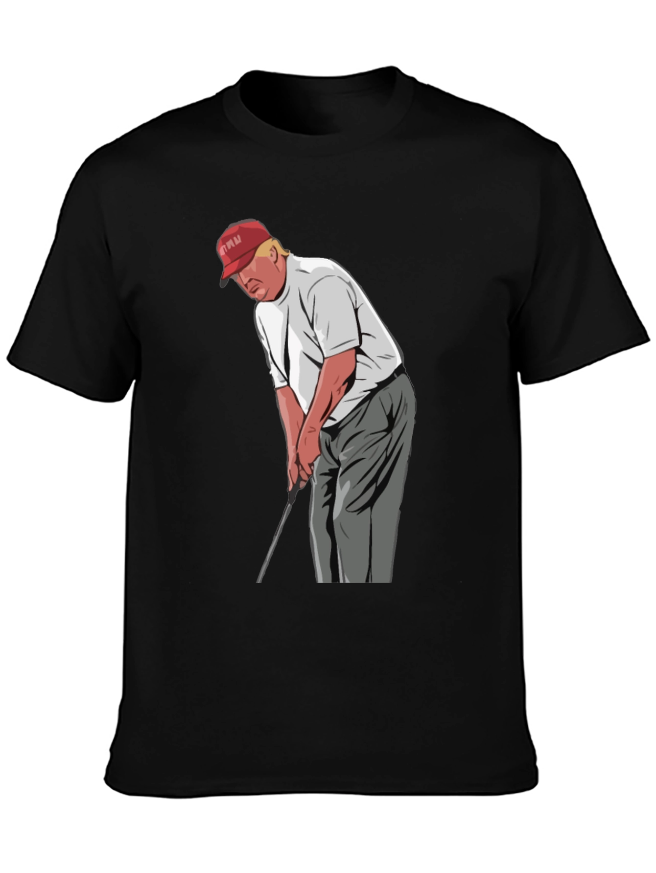 Trump Golfing Graphic T-Shirt - Novelty Tee
