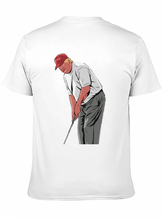 Trump Golfing Graphic T-Shirt - Novelty Tee