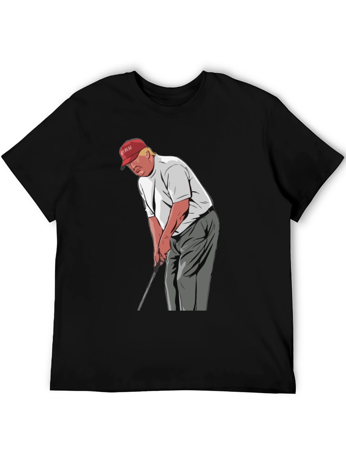 Trump Golfing Graphic T-Shirt - Novelty Tee