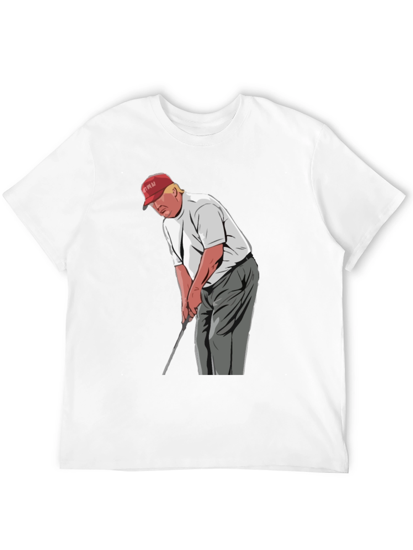 Trump Golfing Graphic T-Shirt - Novelty Tee