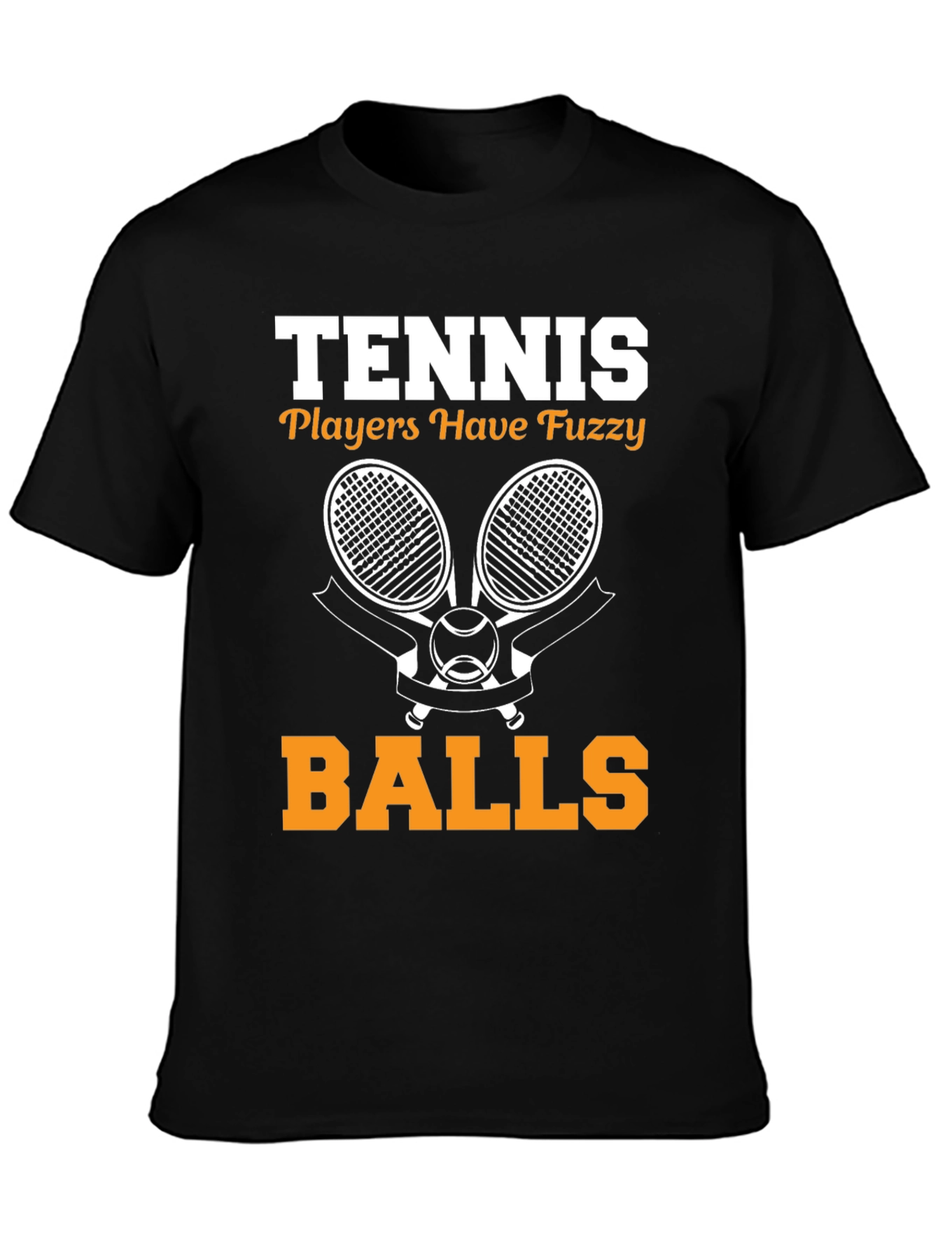 Tennis Player Fuzzy Balls Graphic T-Shirt