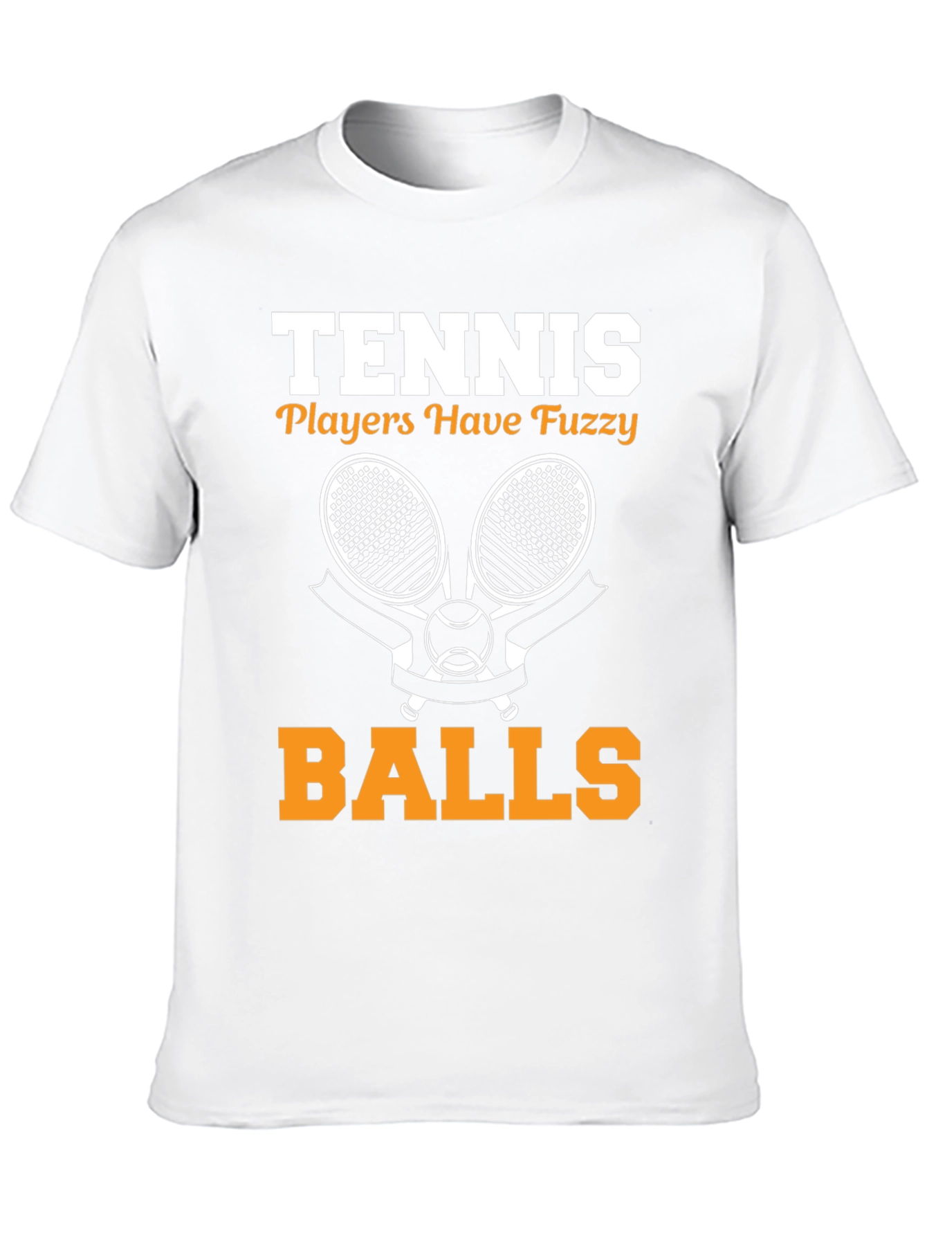 Tennis Player Fuzzy Balls Graphic T-Shirt