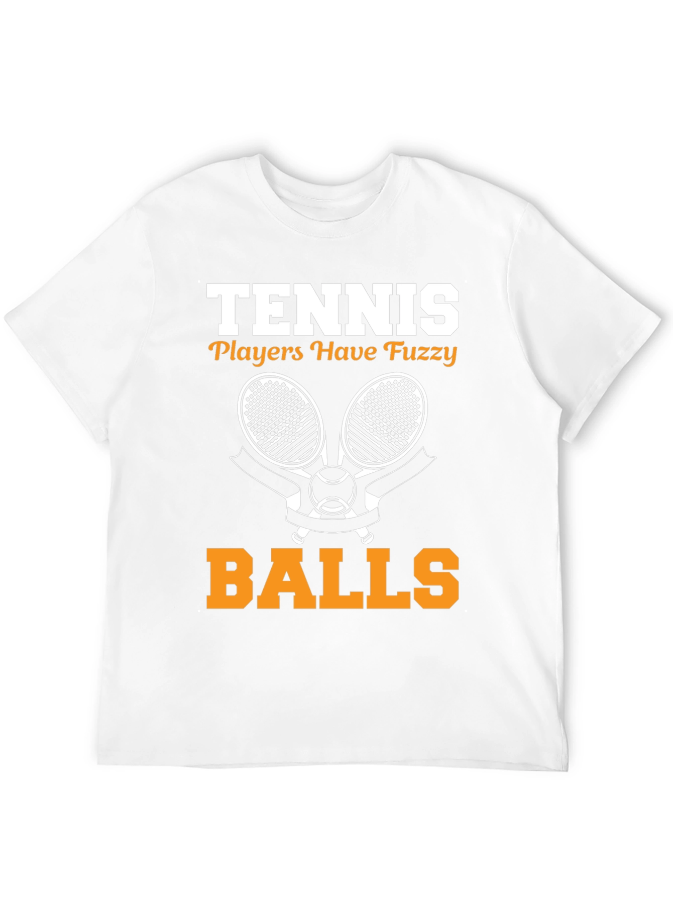Tennis Player Fuzzy Balls Graphic T-Shirt
