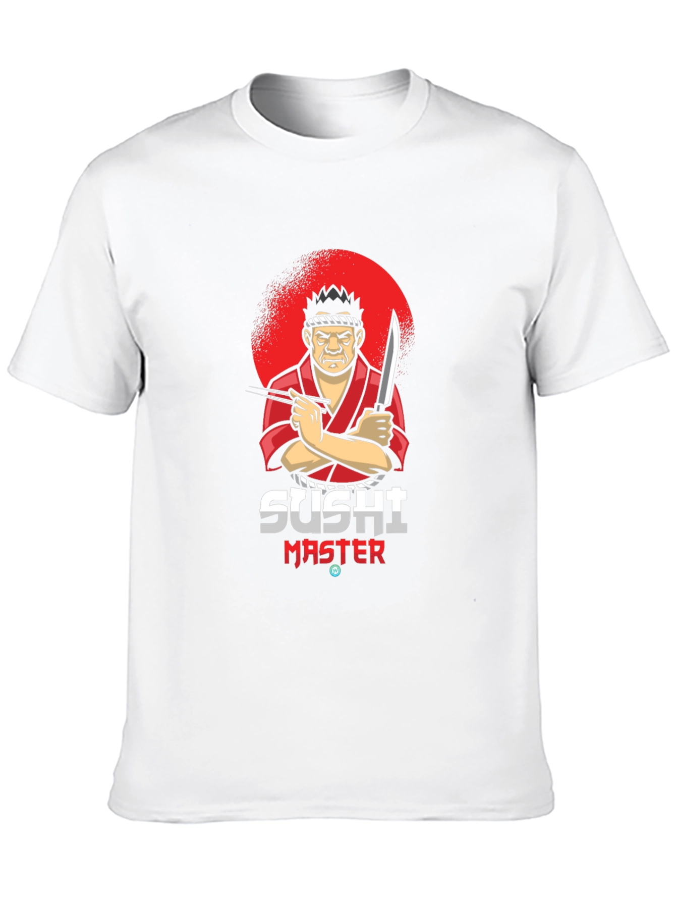 Sushi Master Graphic T-Shirt - Black Crew Neck Tee