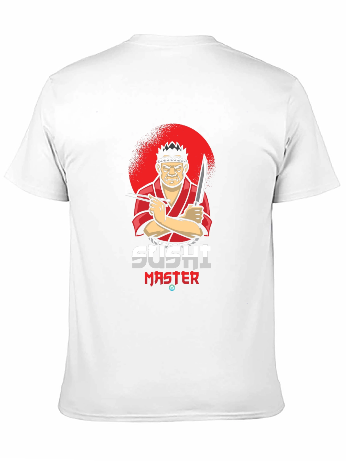 Sushi Master Graphic T-Shirt - Black Crew Neck Tee