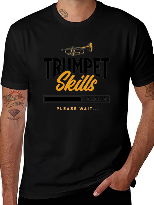 Trumpet Skills Loading Black Graphic Tee