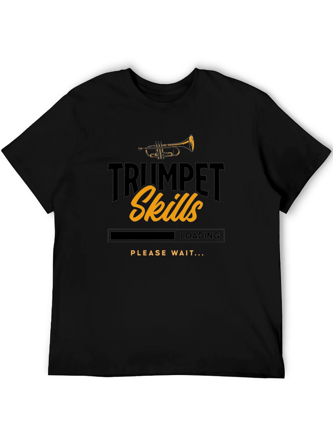 Trumpet Skills Loading Black Graphic Tee