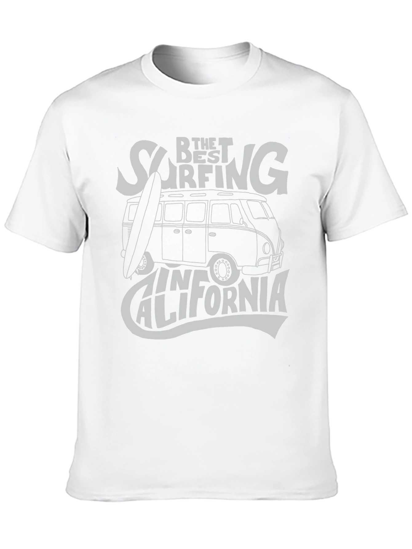 Surfing California Graphic Tee - Black Cotton T-Shirt