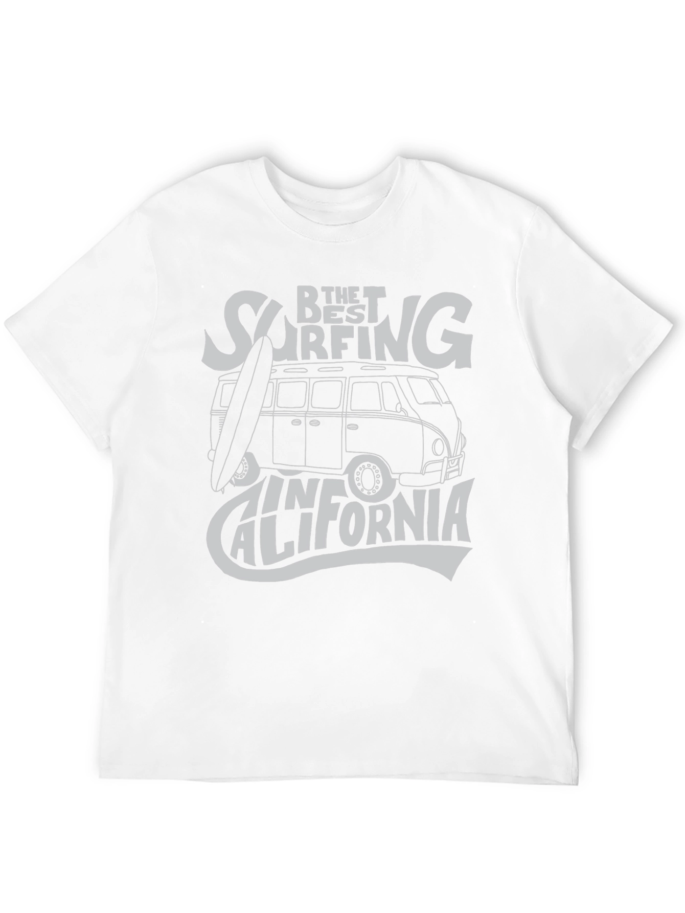 Surfing California Graphic Tee - Black Cotton T-Shirt