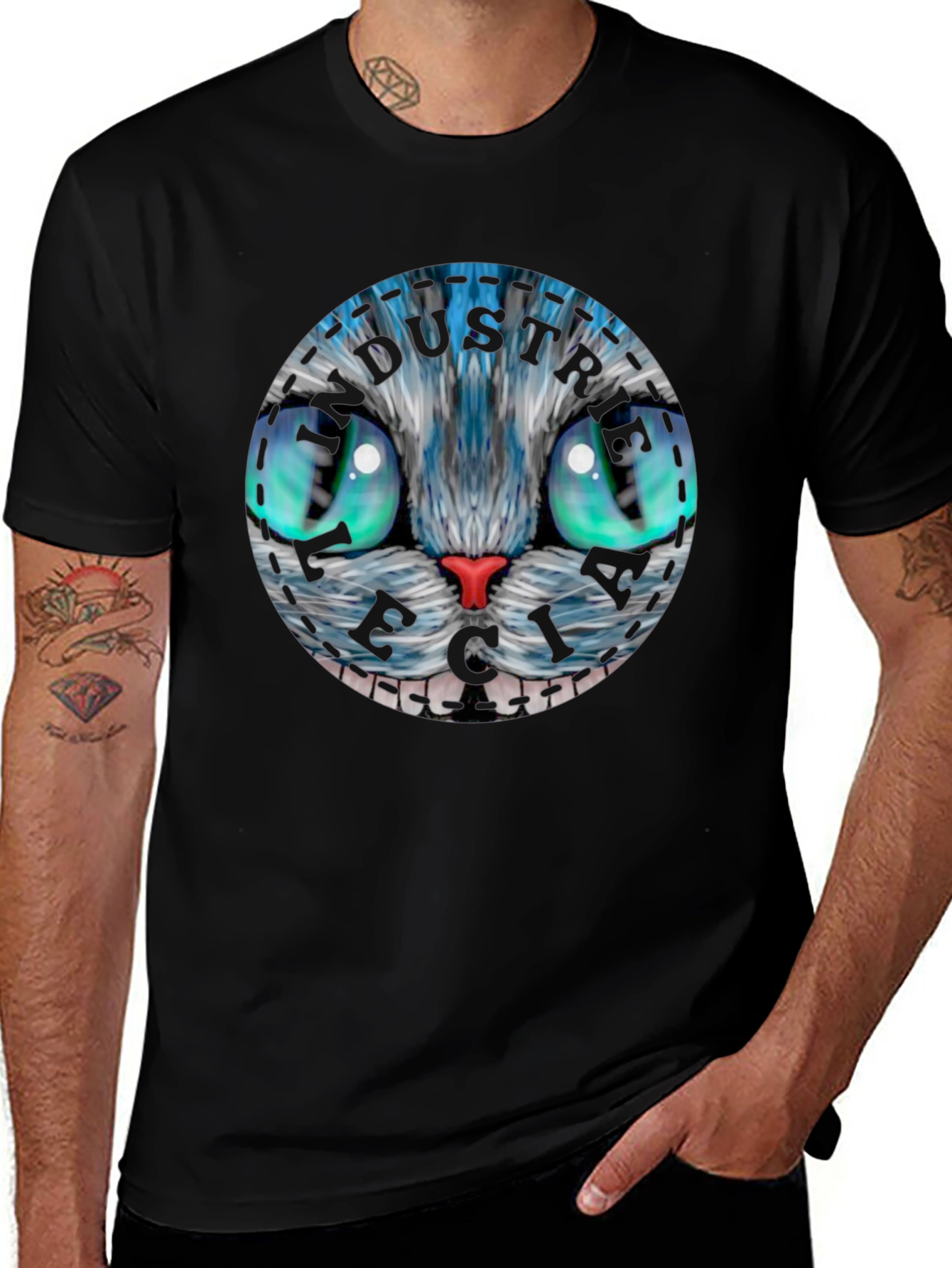 Whimsical Cat Face T-Shirt