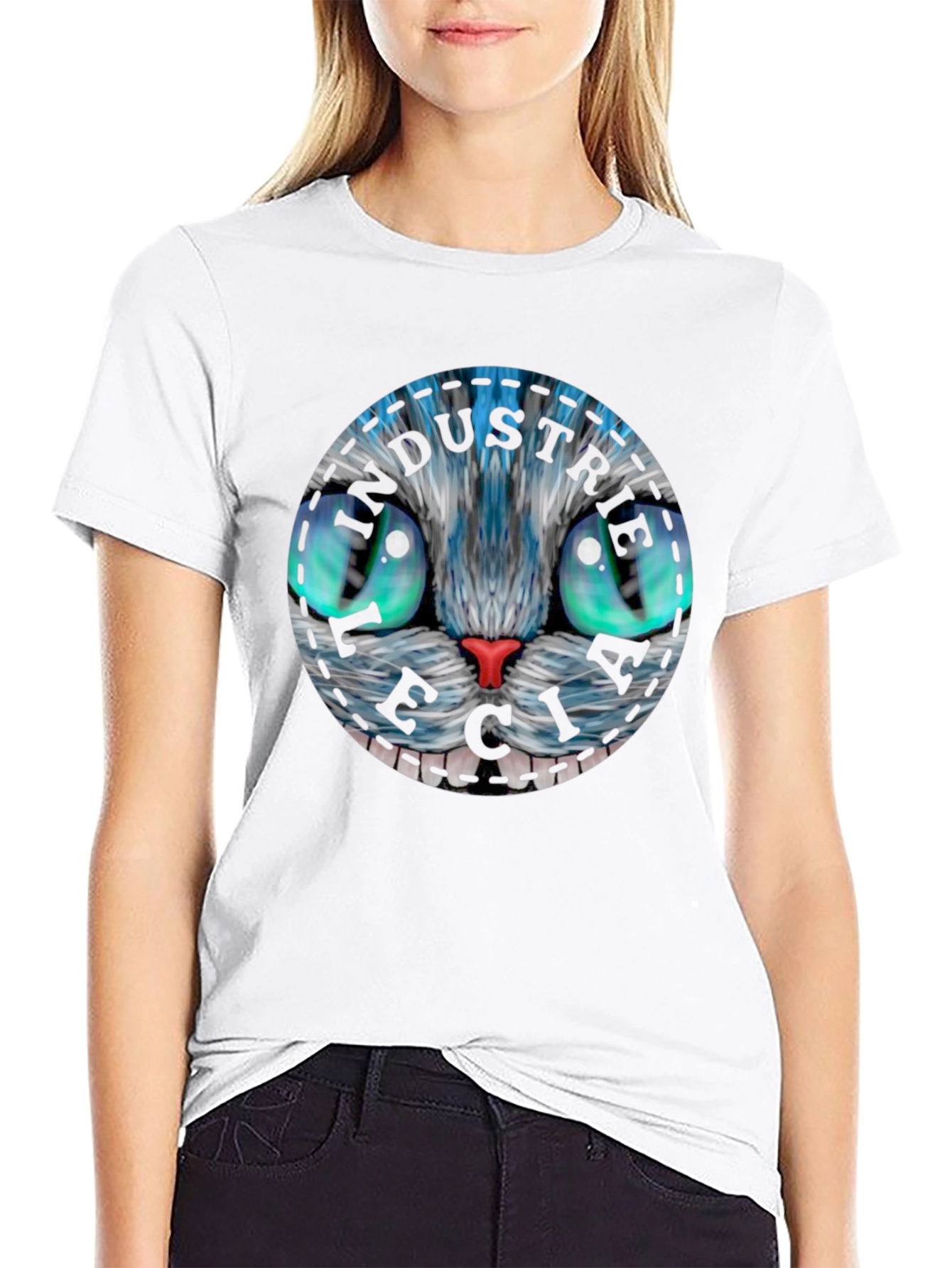 Whimsical Cat Face T-Shirt