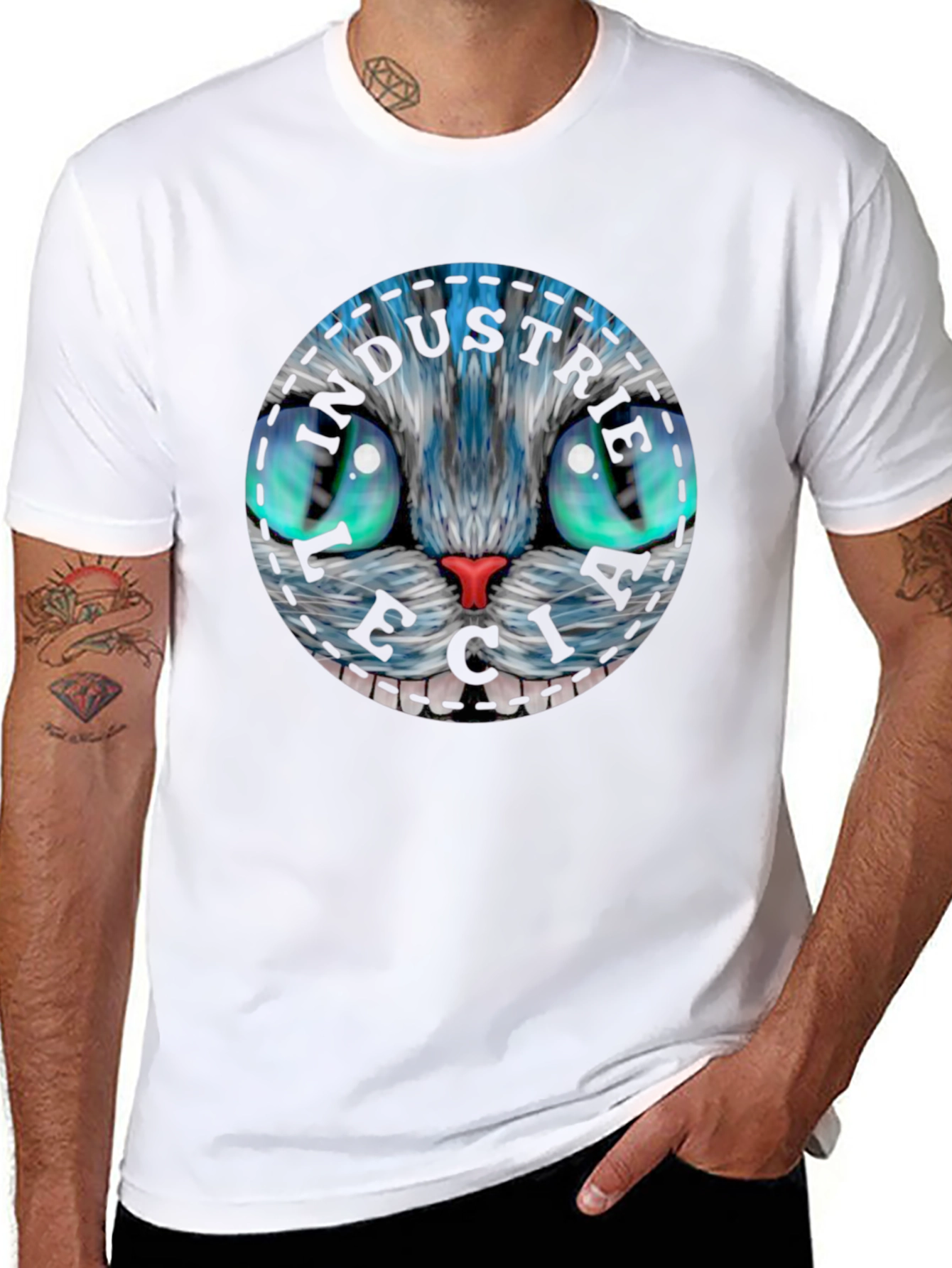 Whimsical Cat Face T-Shirt