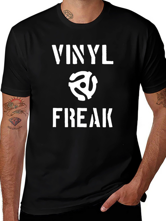 Vinyl Freak Black Graphic T-Shirt