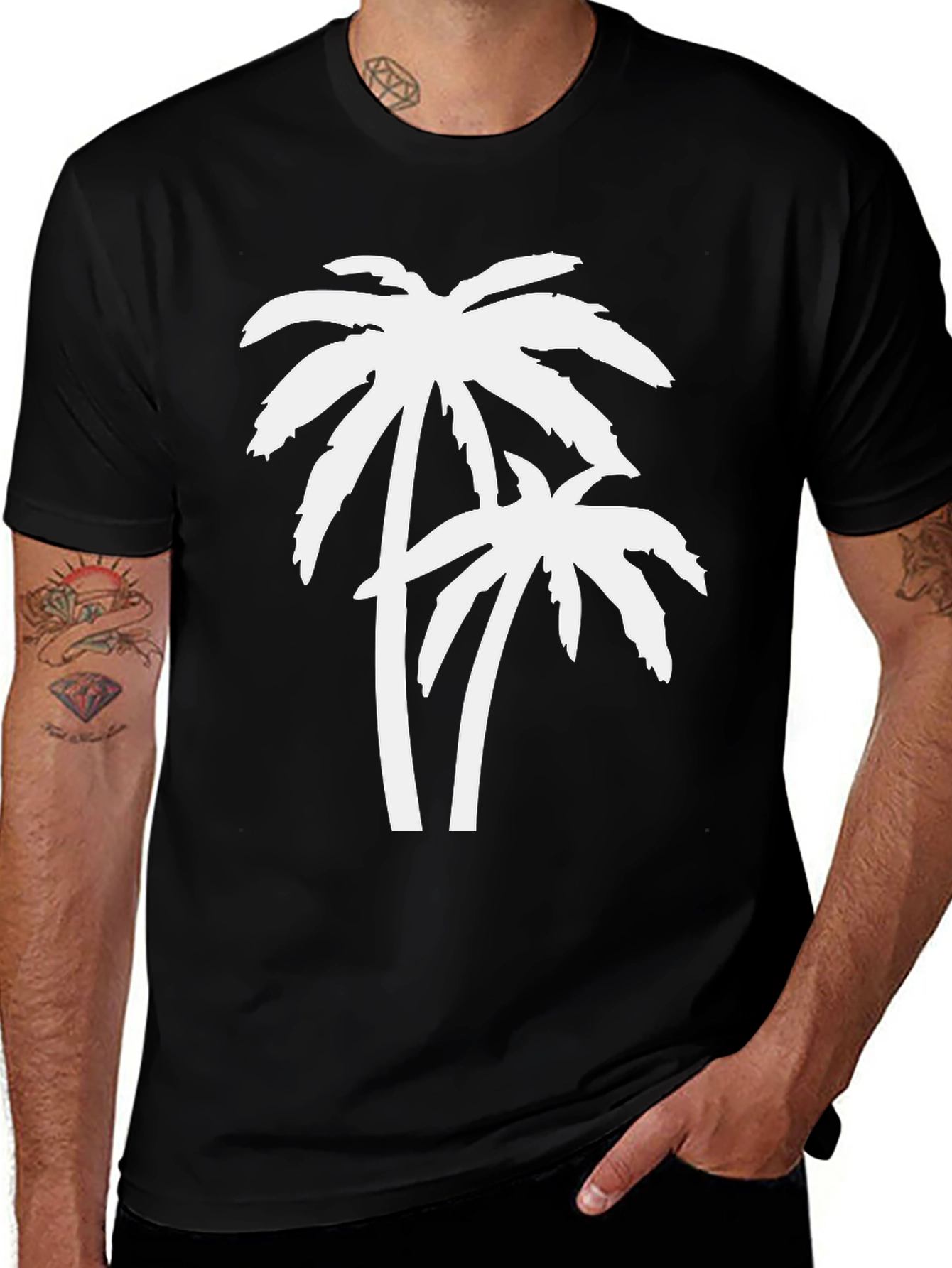 Tropical Palm Tree Graphic T-Shirt