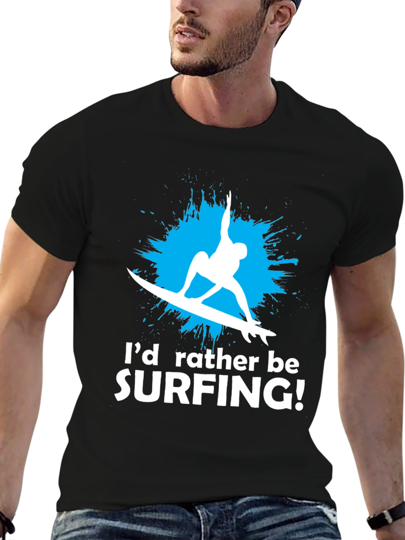Surfing Graphic T-Shirt - Id Rather Be Surfing