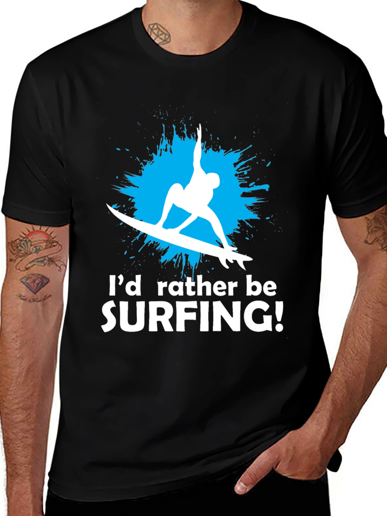 Surfing Graphic T-Shirt - Id Rather Be Surfing