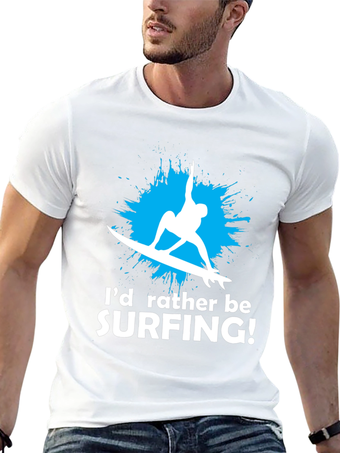 Surfing Graphic T-Shirt - Id Rather Be Surfing