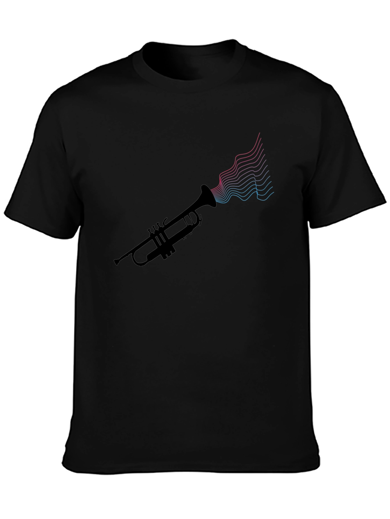 Trumpet Sound Wave Tee - Music Lovers Shirt