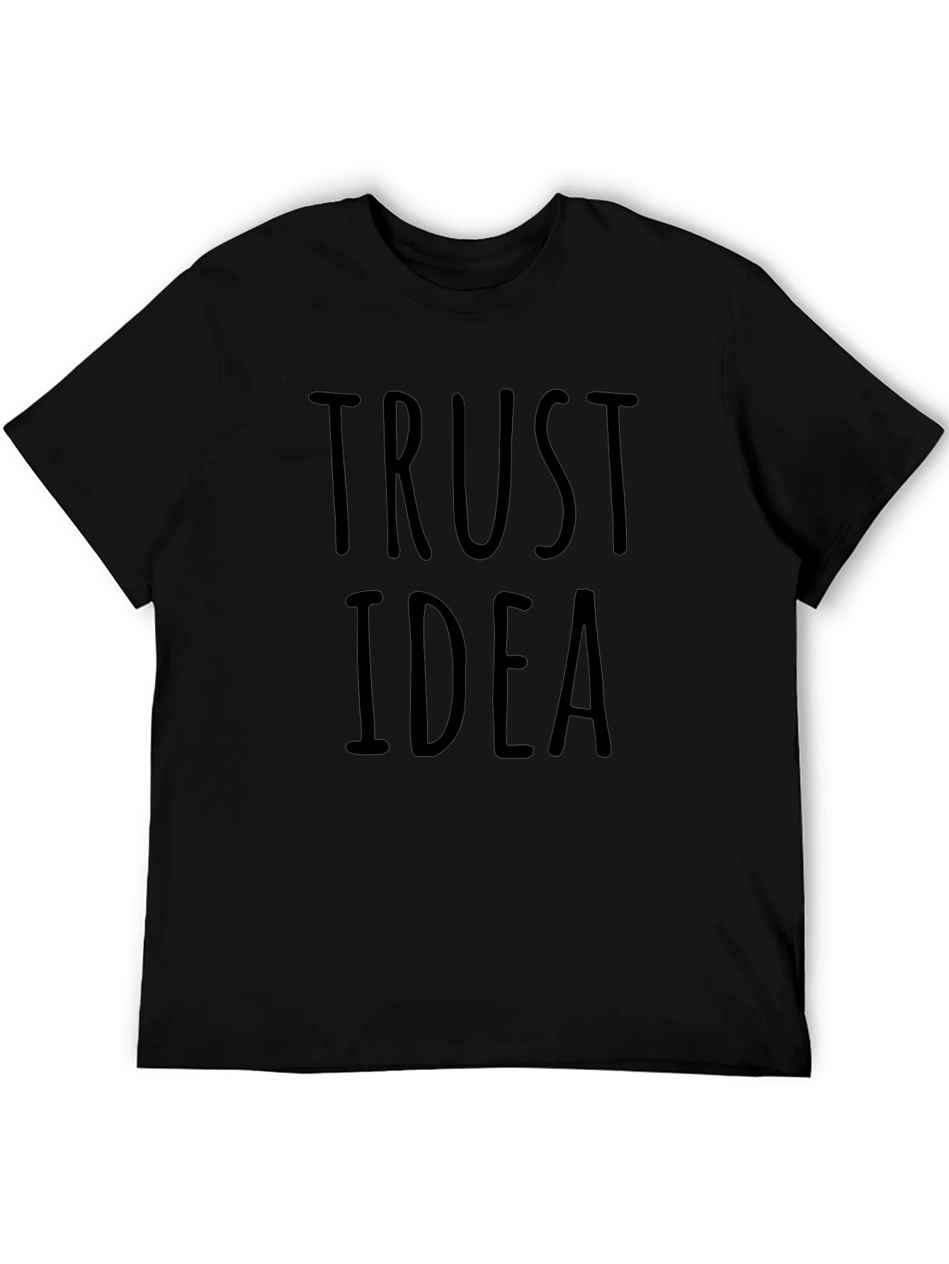 Trust Idea Black Crew Neck T-Shirt