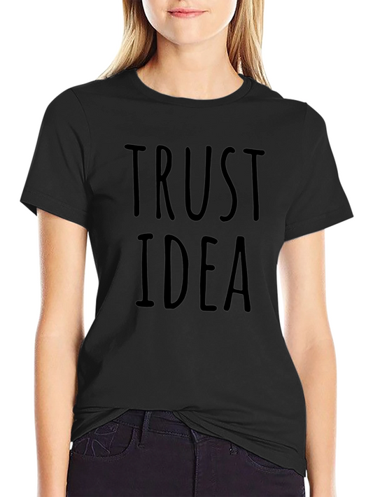Trust Idea Black Crew Neck T-Shirt