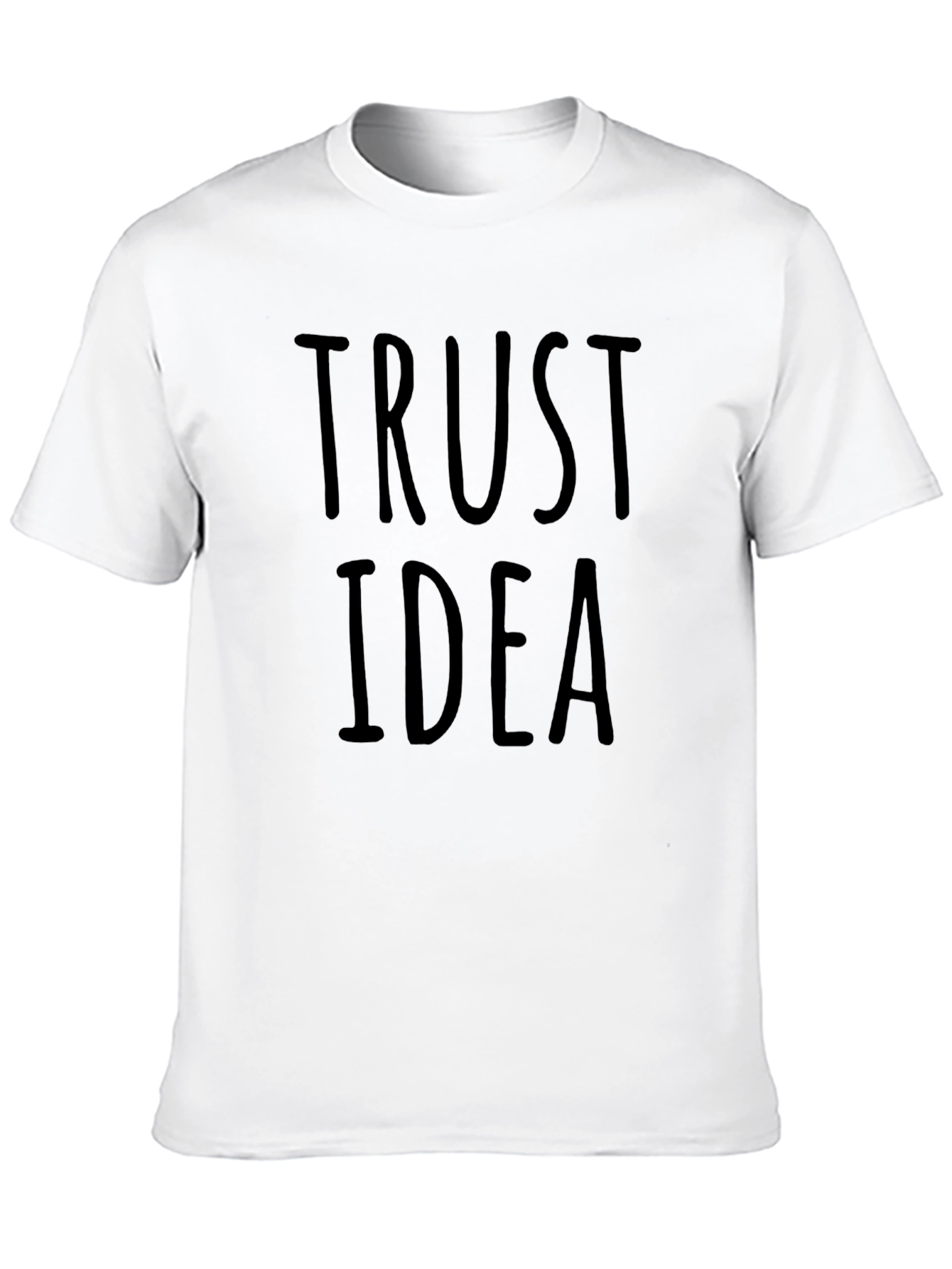 Trust Idea Black Crew Neck T-Shirt