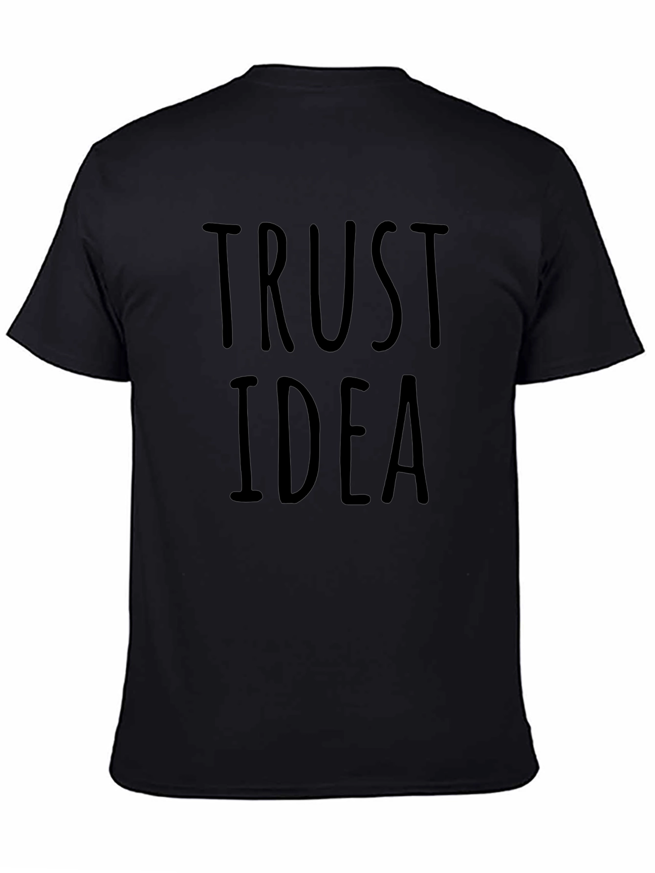 Trust Idea Black Crew Neck T-Shirt