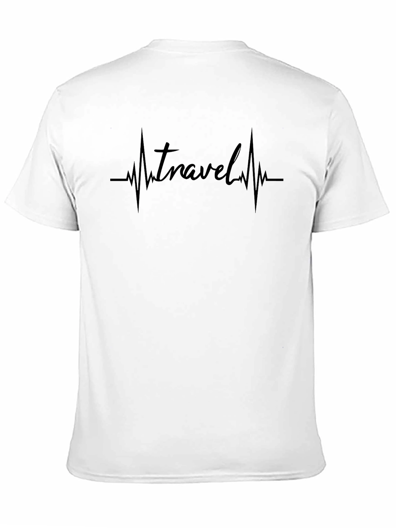 Travel Heartbeat Black T-Shirt