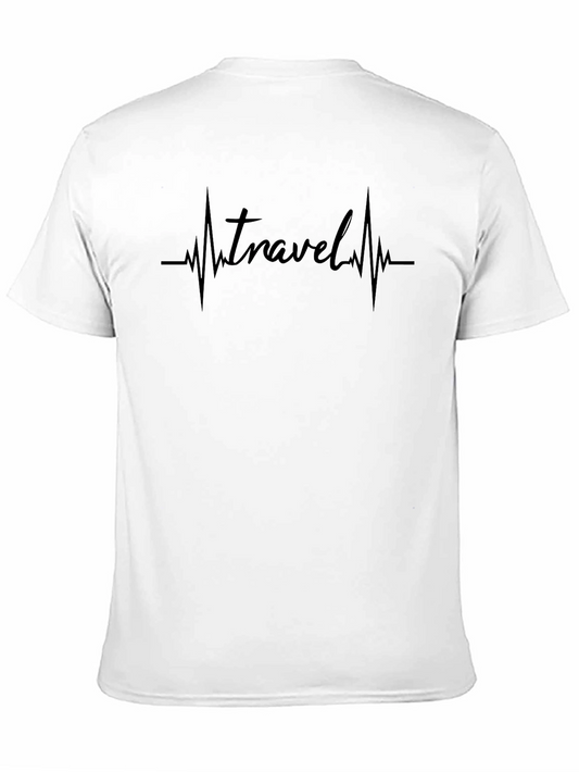 Travel Heartbeat Black T-Shirt