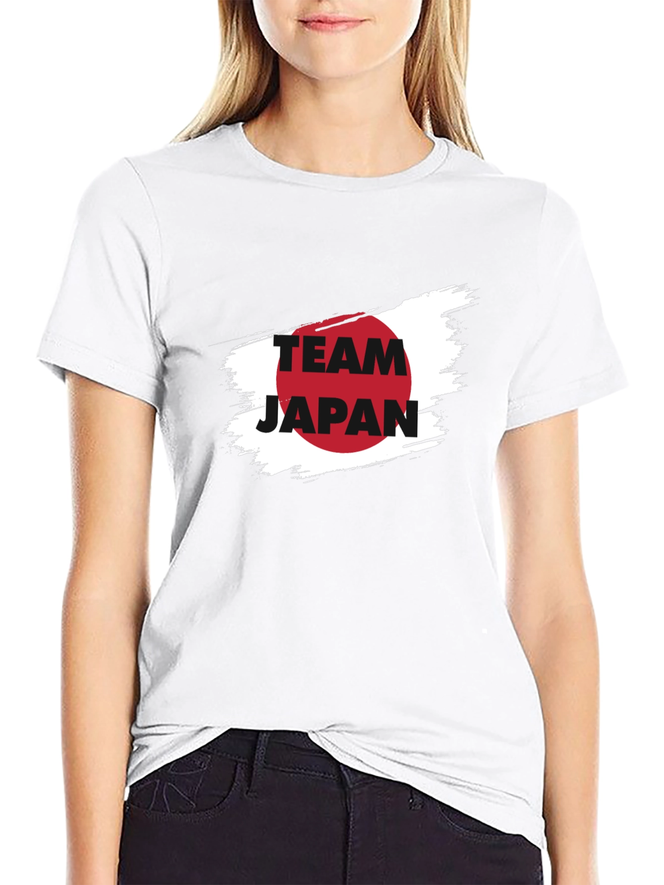Team Japan Graphic Tee - Black Cotton T-Shirt