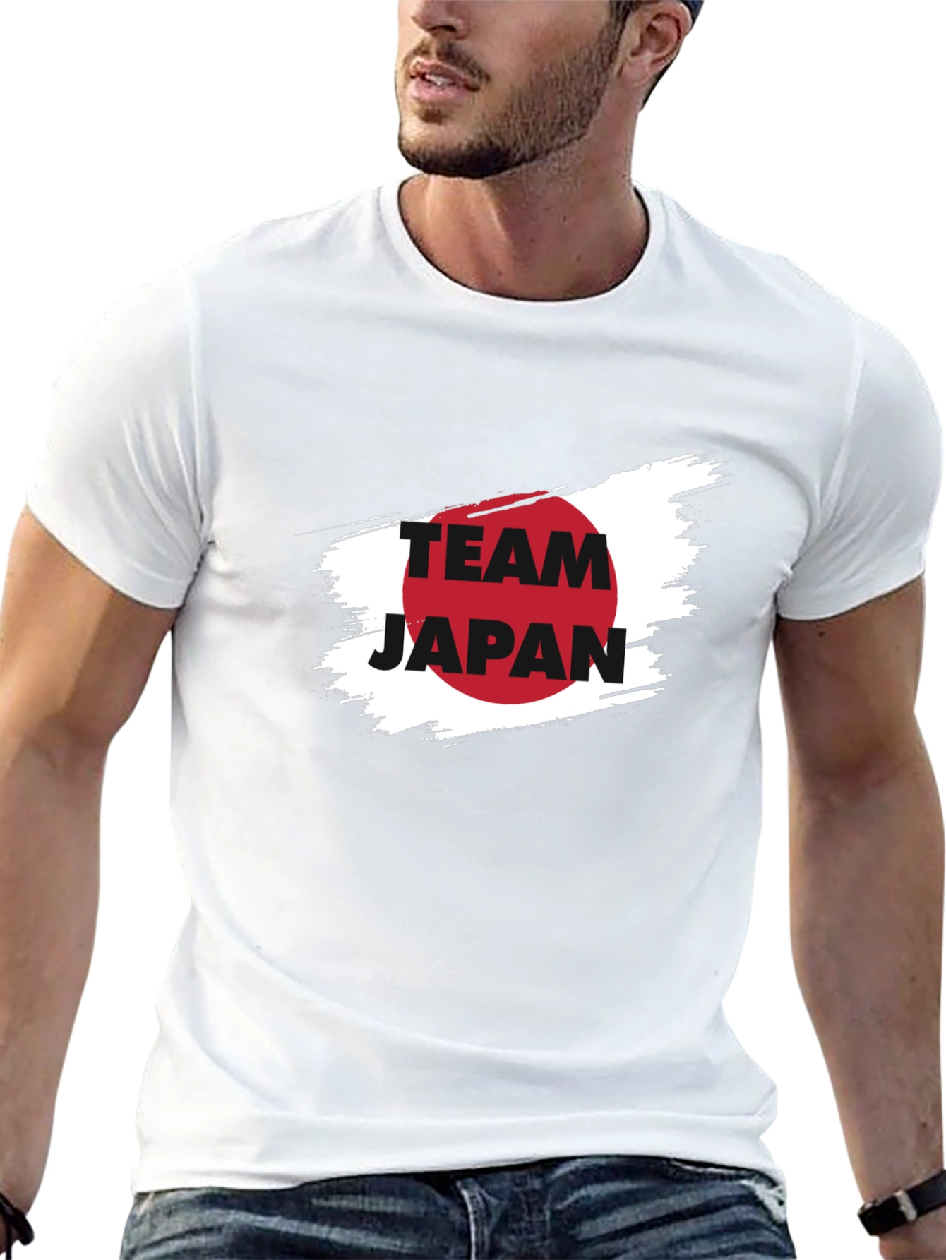 Team Japan Graphic Tee - Black Cotton T-Shirt