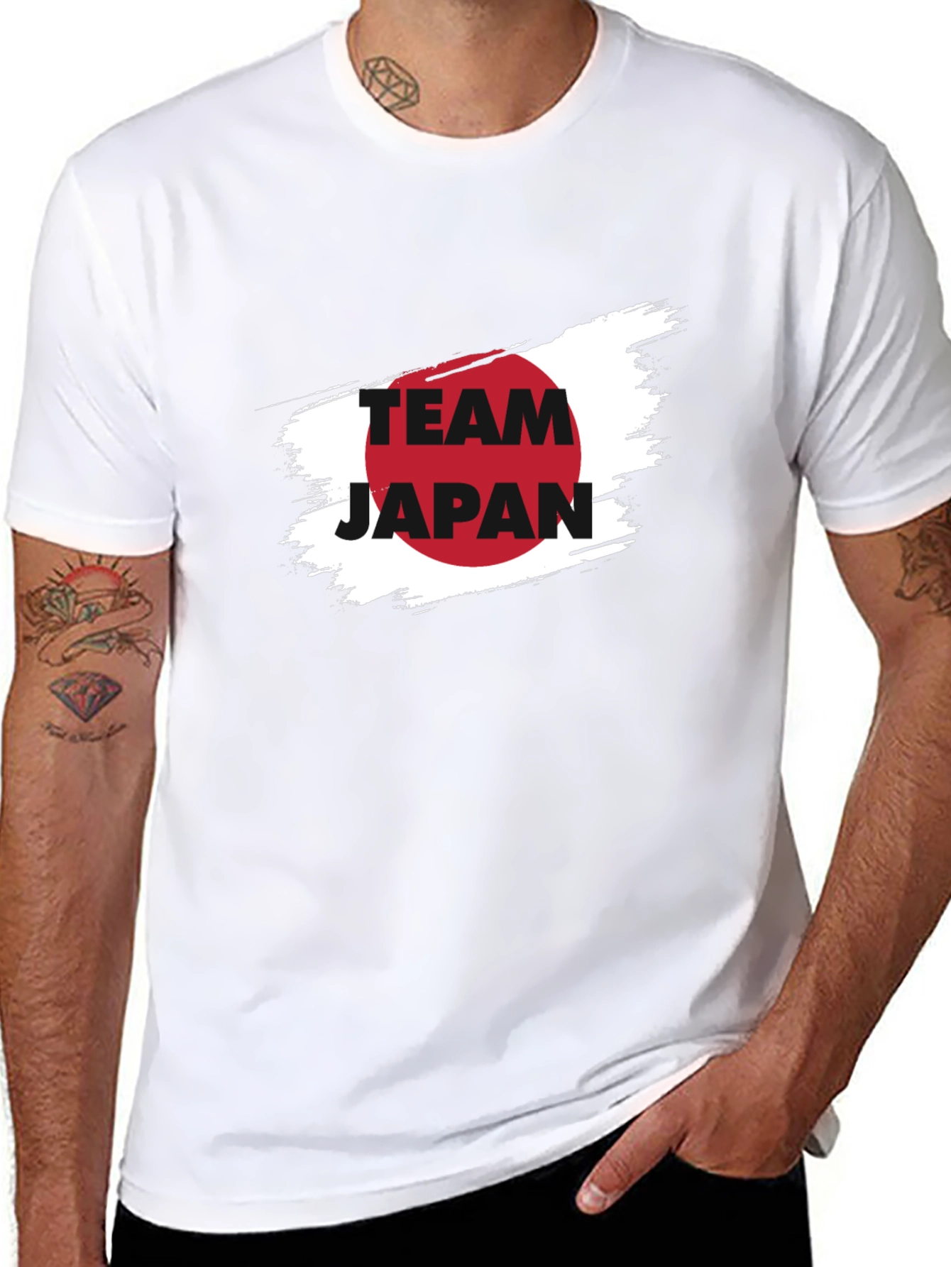 Team Japan Graphic Tee - Black Cotton T-Shirt