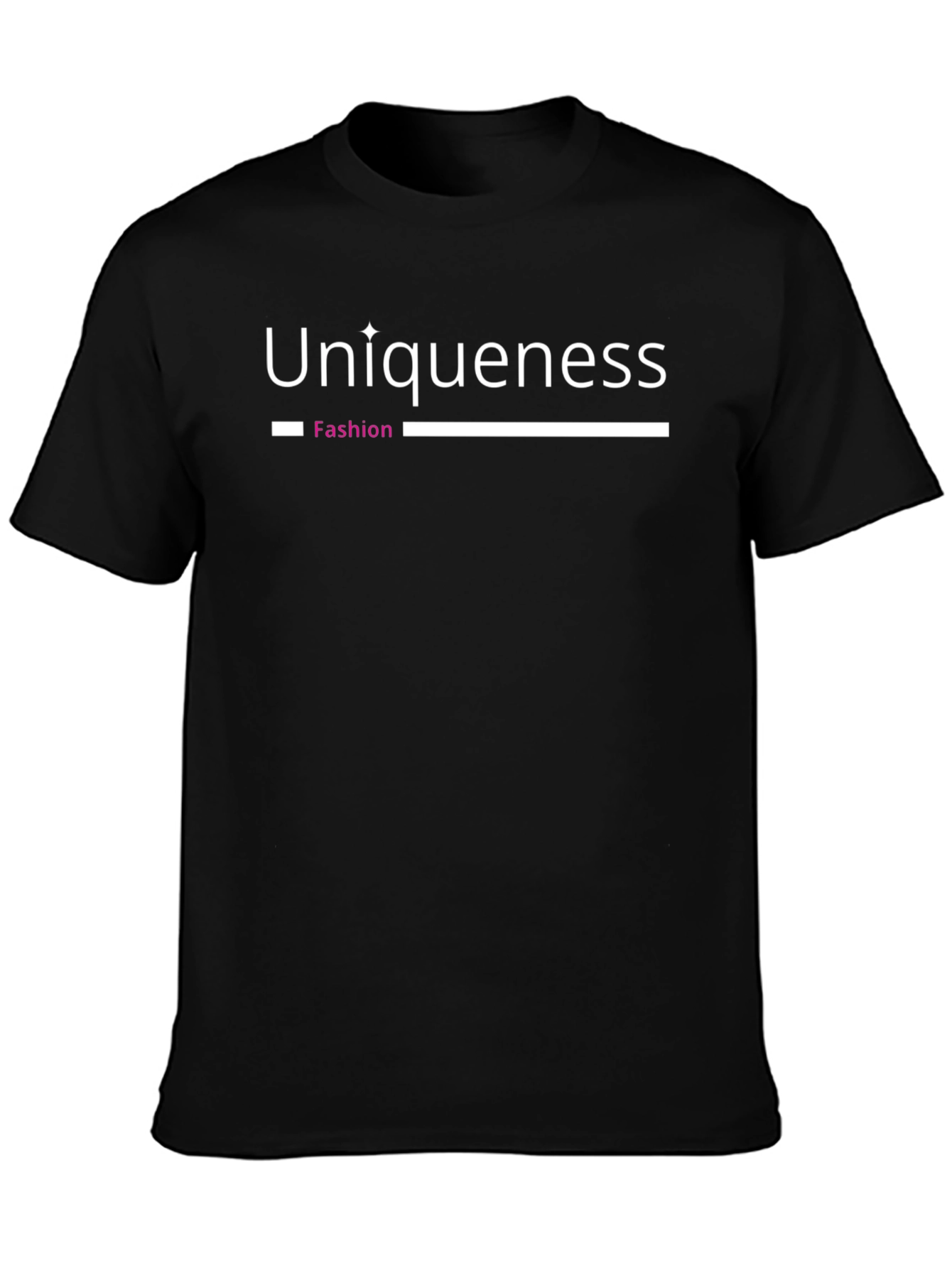 Uniqueness Fashion Black Graphic Tee