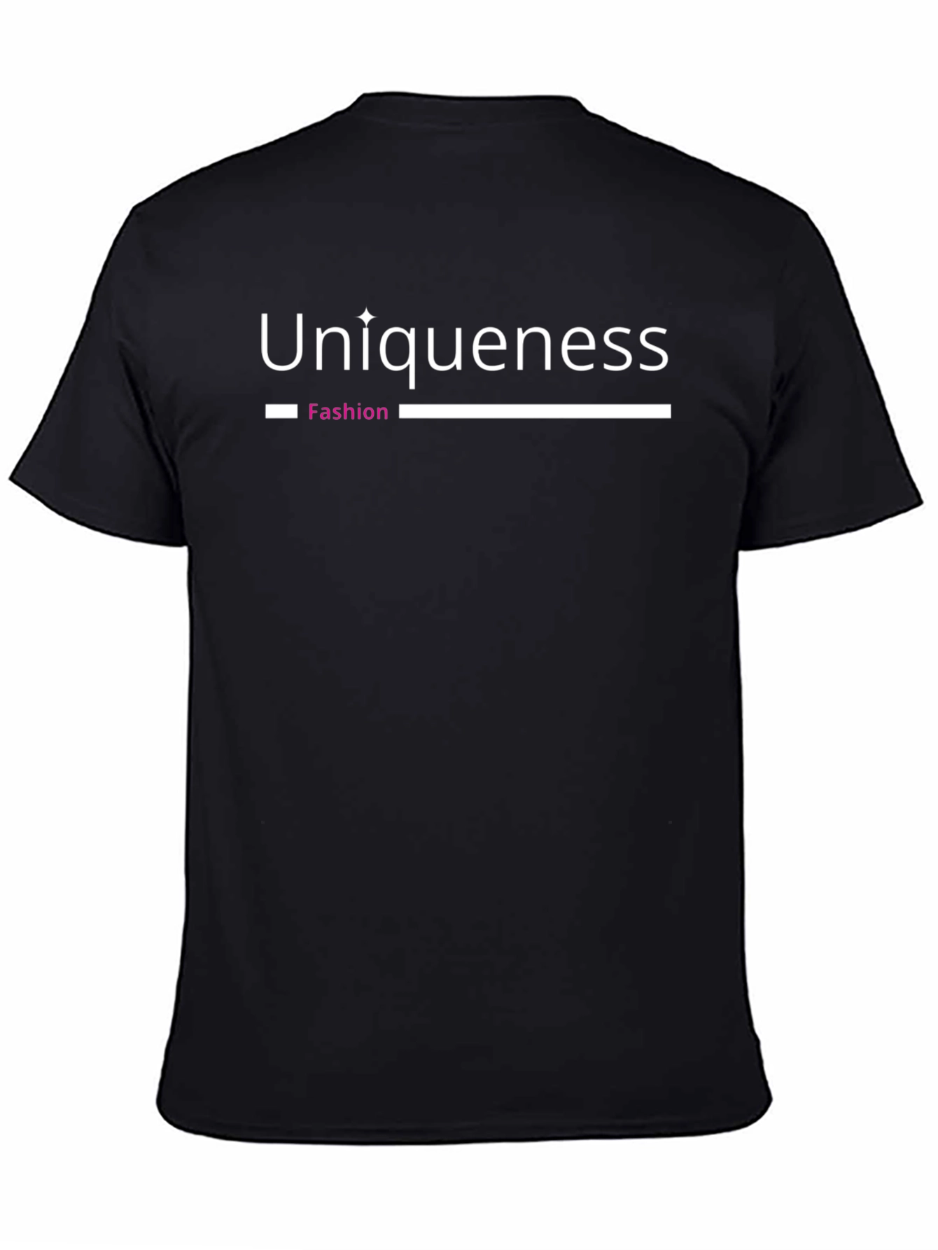 Uniqueness Fashion Black Graphic Tee