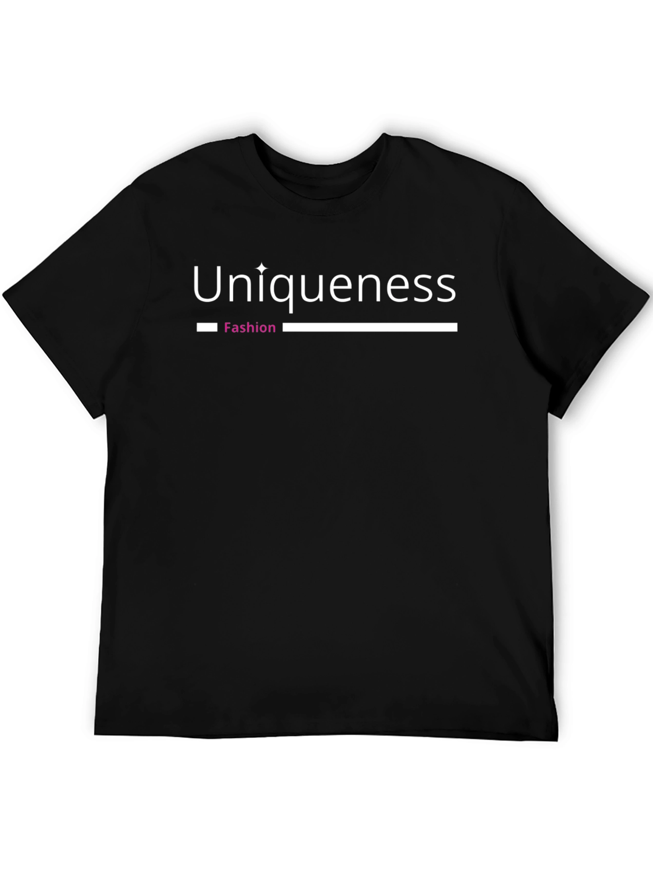 Uniqueness Fashion Black Graphic Tee