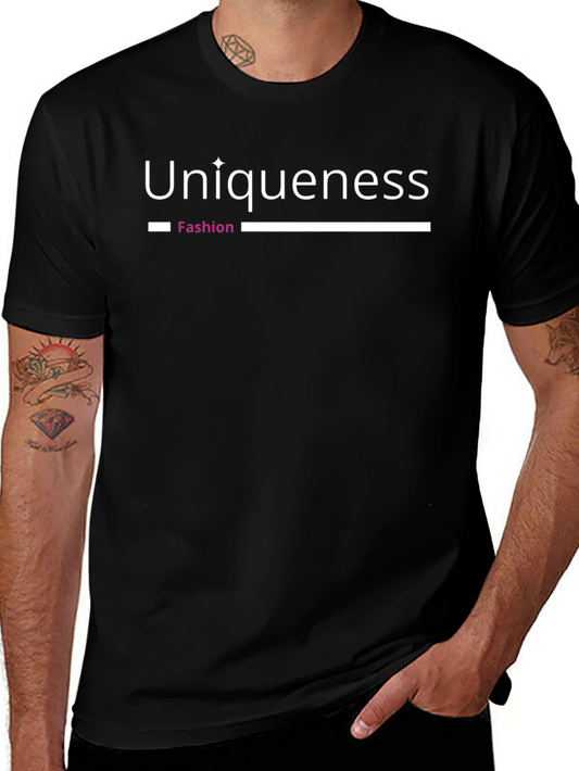 Uniqueness Fashion Black Graphic Tee