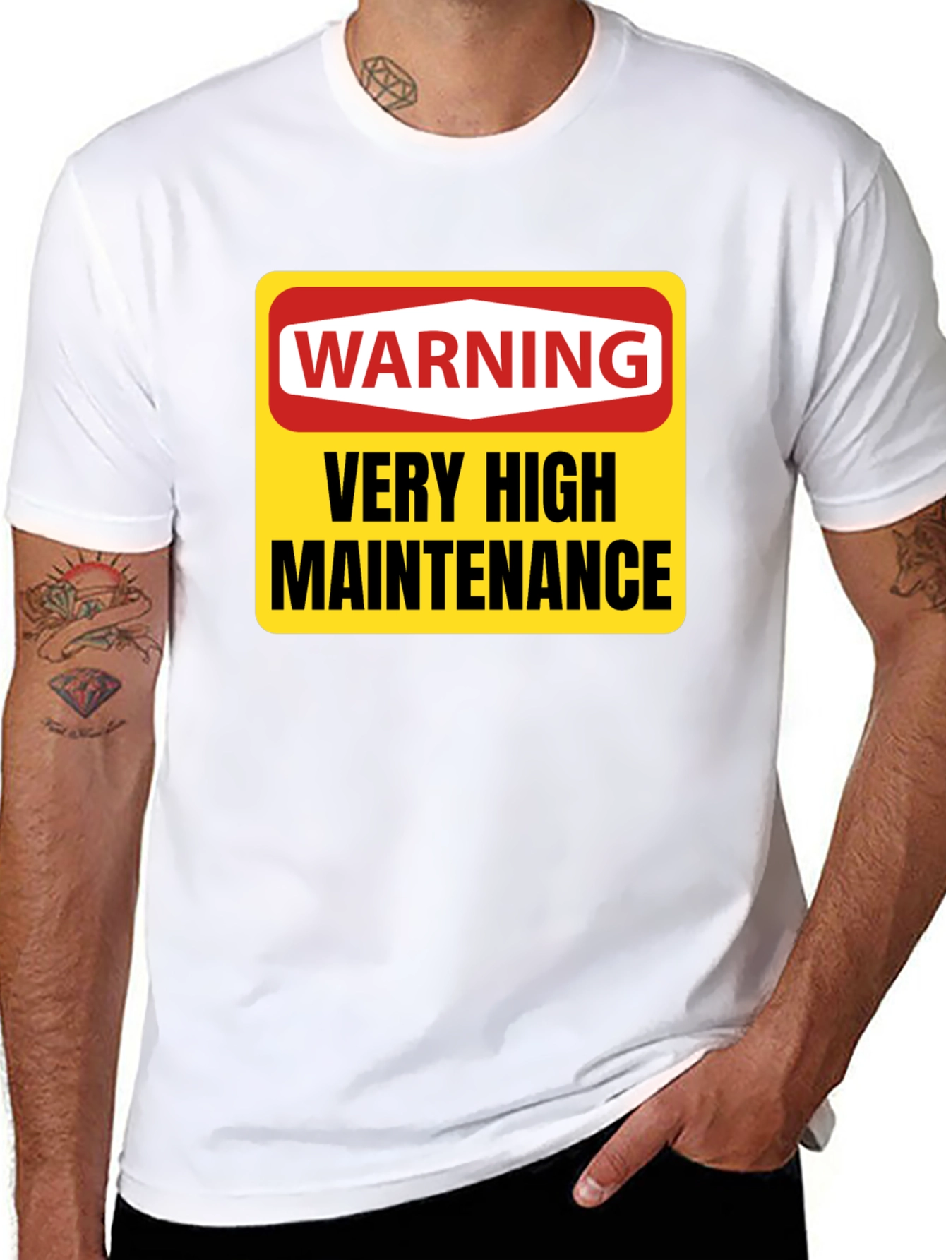 Warning Very High Maintenance T-Shirt - Funny Novelty Tee