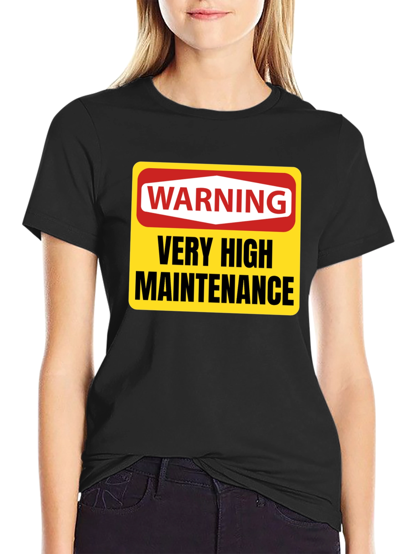 Warning Very High Maintenance T-Shirt - Funny Novelty Tee
