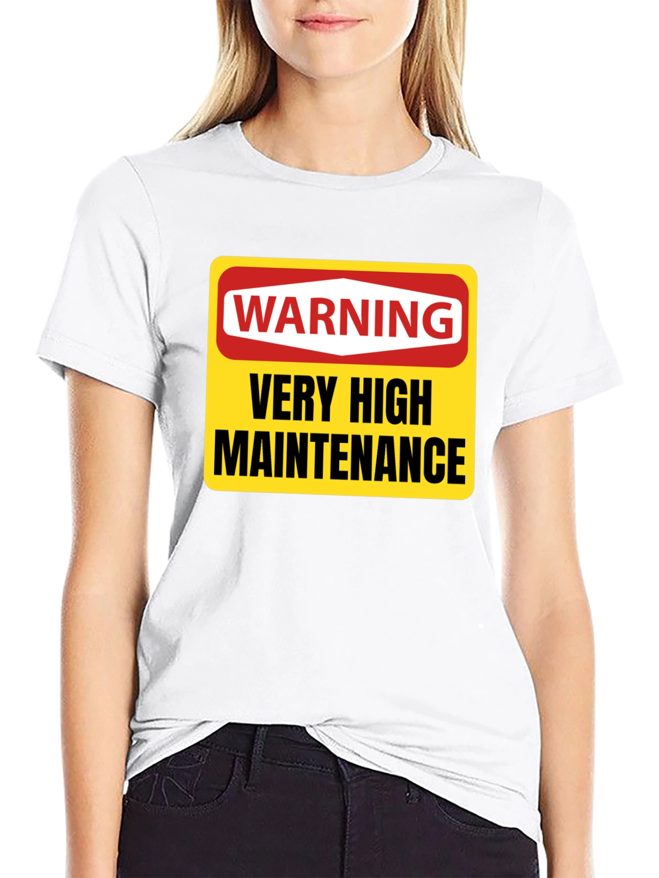 Warning Very High Maintenance T-Shirt - Funny Novelty Tee
