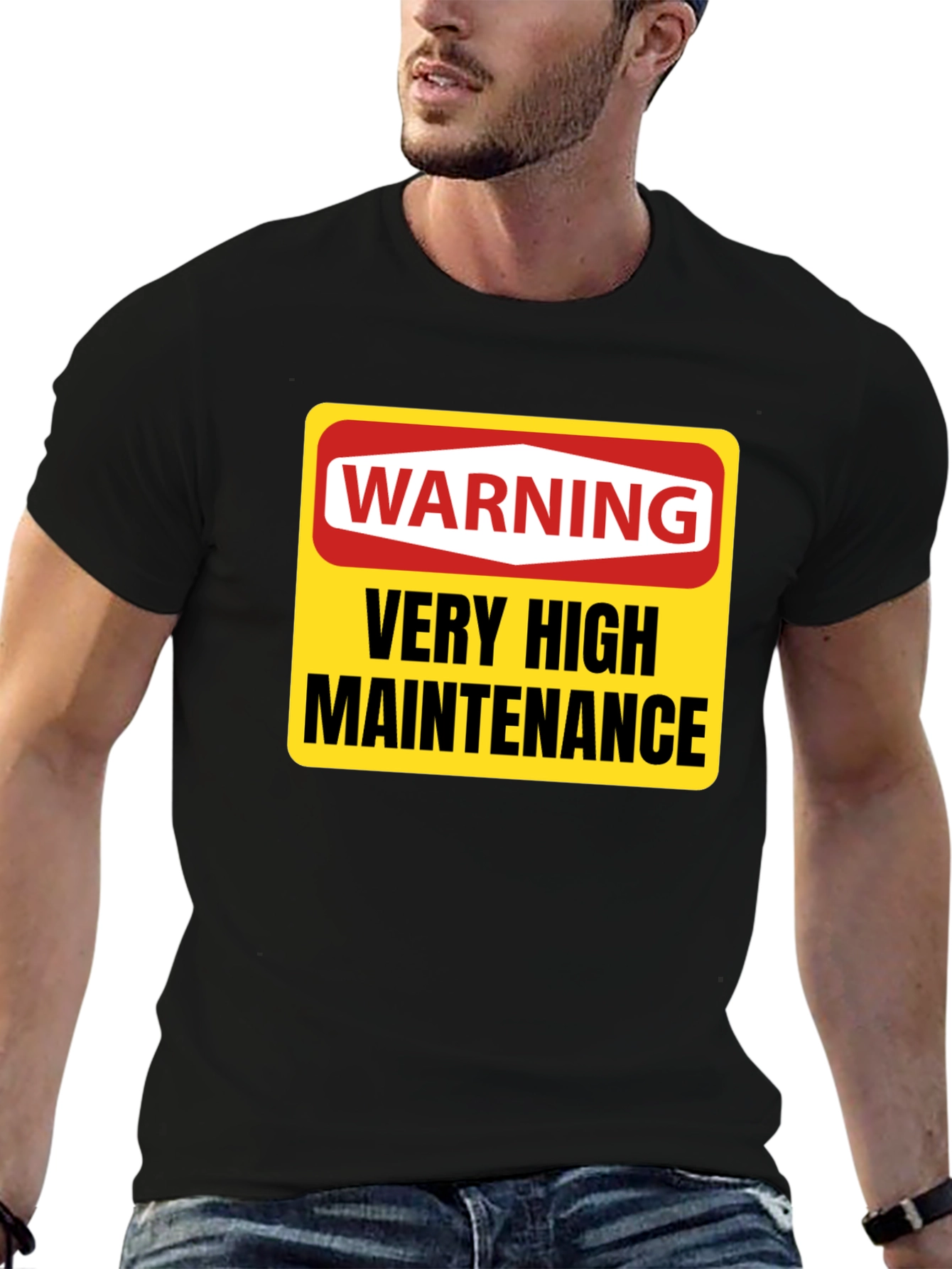 Warning Very High Maintenance T-Shirt - Funny Novelty Tee