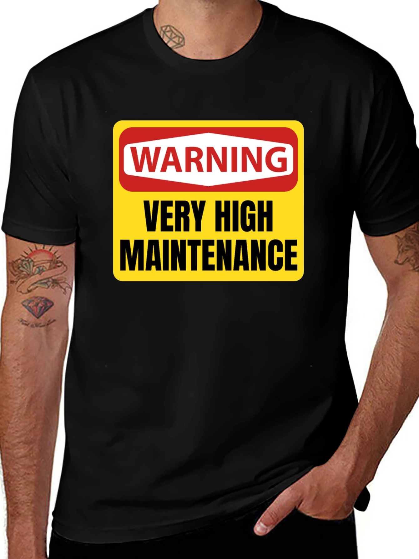 Warning Very High Maintenance T-Shirt - Funny Novelty Tee