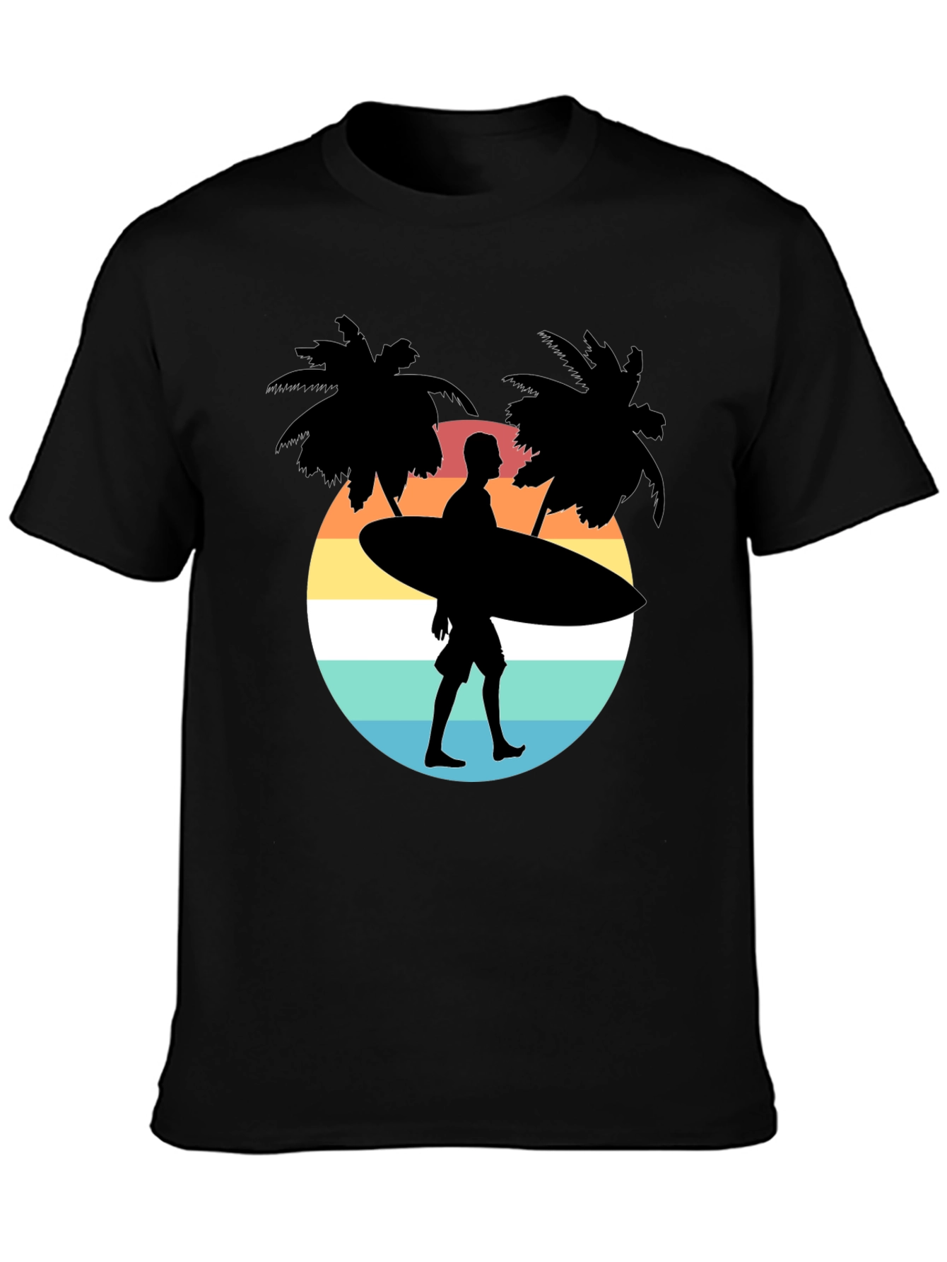 Surfer Silhouette Graphic Tee